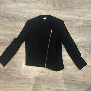 Helmut Lang Women's Black Asymmetrical Zip Jacket